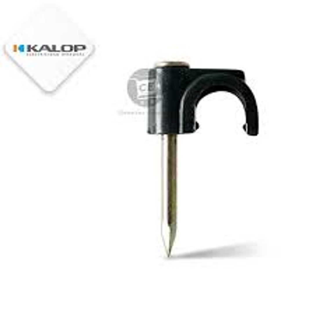 Grampa Coaxial 6mm Negro Caja 50 Unid Kalop Cod. Kl06010 1