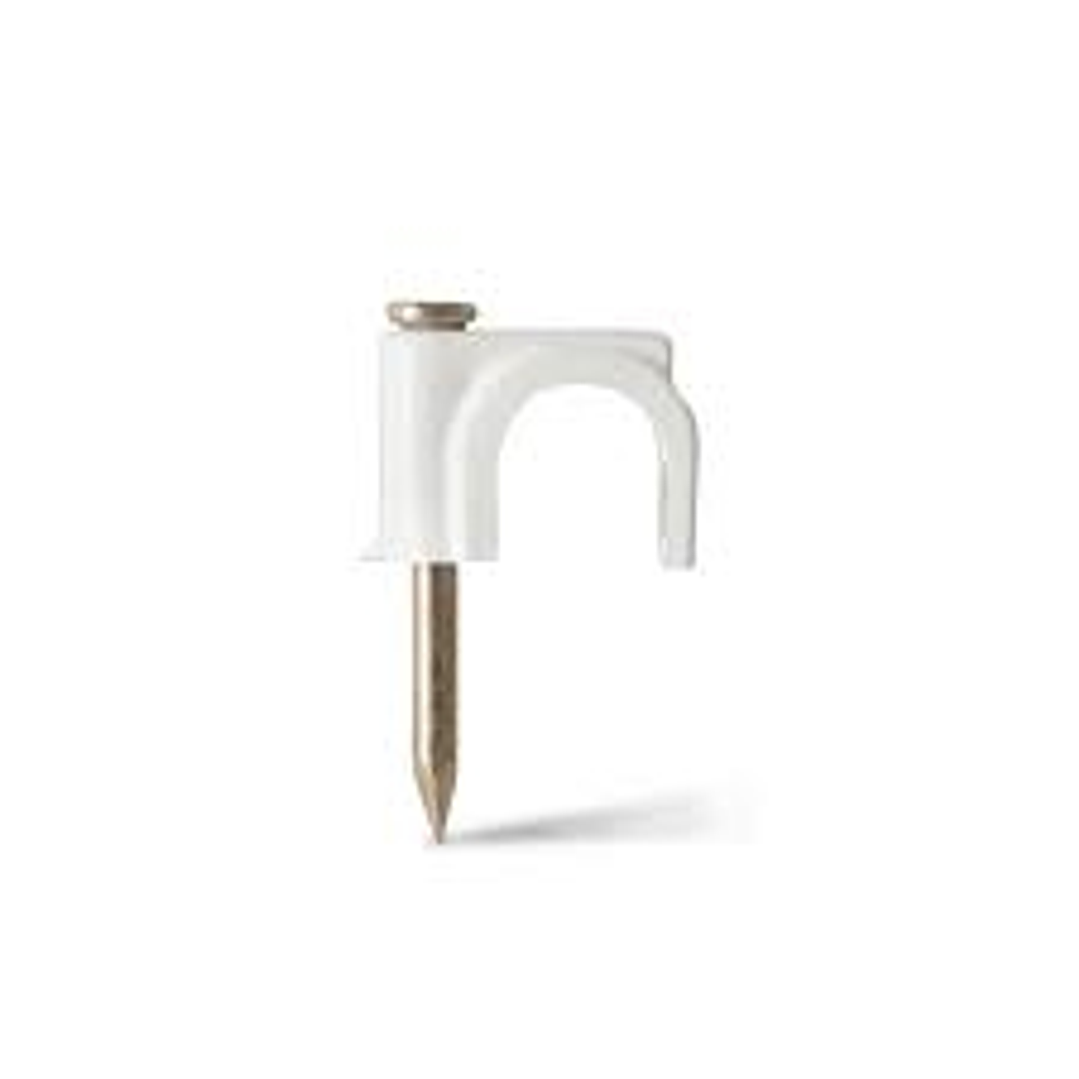 Grampa Coaxial 8mm Blanca Caja 50unid Kalop Cod. Kl06013 1