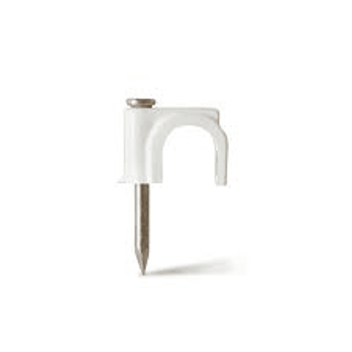 Grampa Coaxial 8mm Blanca Caja 50unid Kalop Cod. Kl06013 1