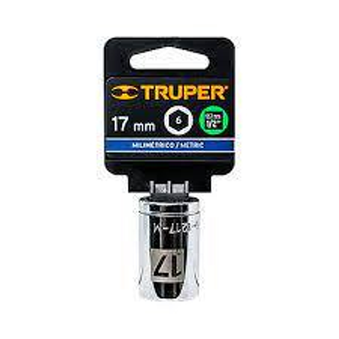 Dado 17mm Hexa 1/2 Truper 1