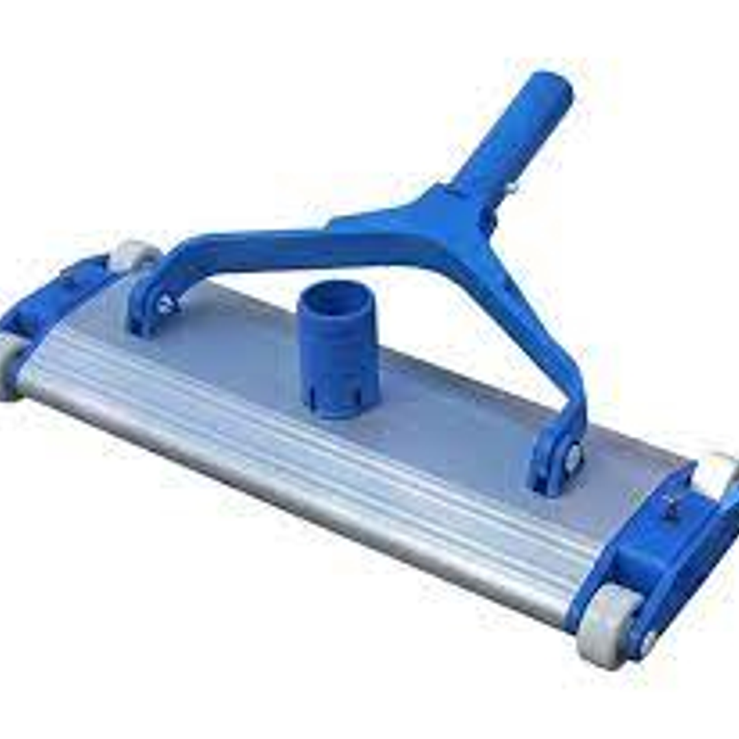 Limpia Fondos Aluminio 35cm 4 Ruedas Y Cepillo Vulcano 1