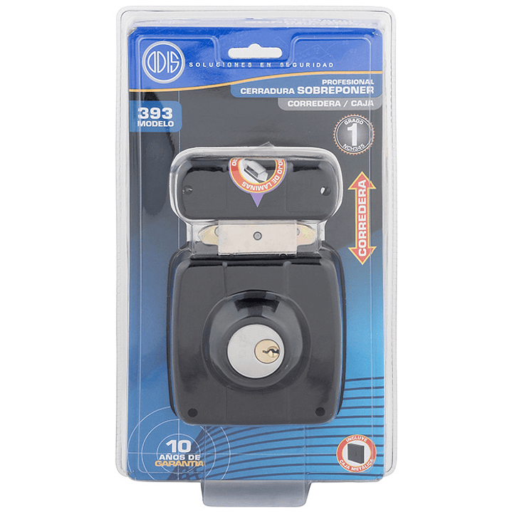 Cerradura Sobreponer Mod. 393 C/ Caja Corredera Odis 1