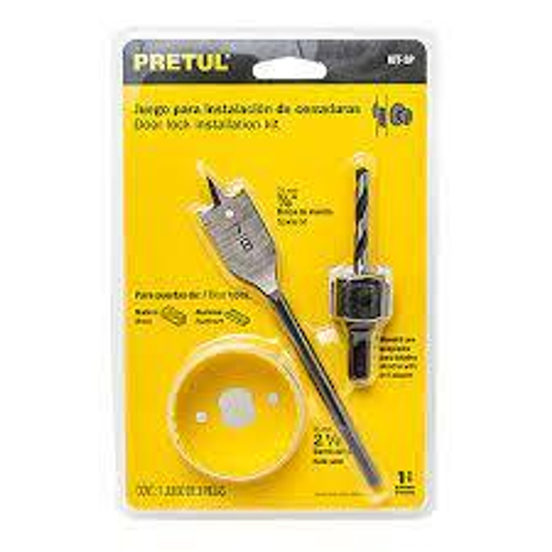 Juego Instalar Cerradura 3pzas Pretul Cod. 23549 1