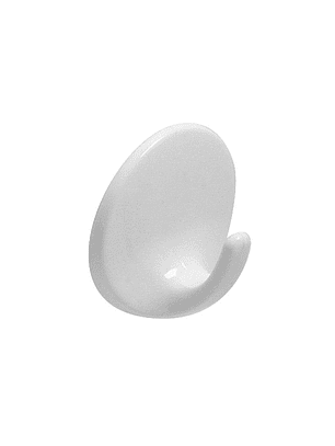 Gancho Redondo Blanco Plastico Cod. 20720