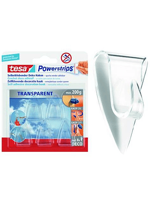 Gancho Tesa Deco Transparente 5 Unid