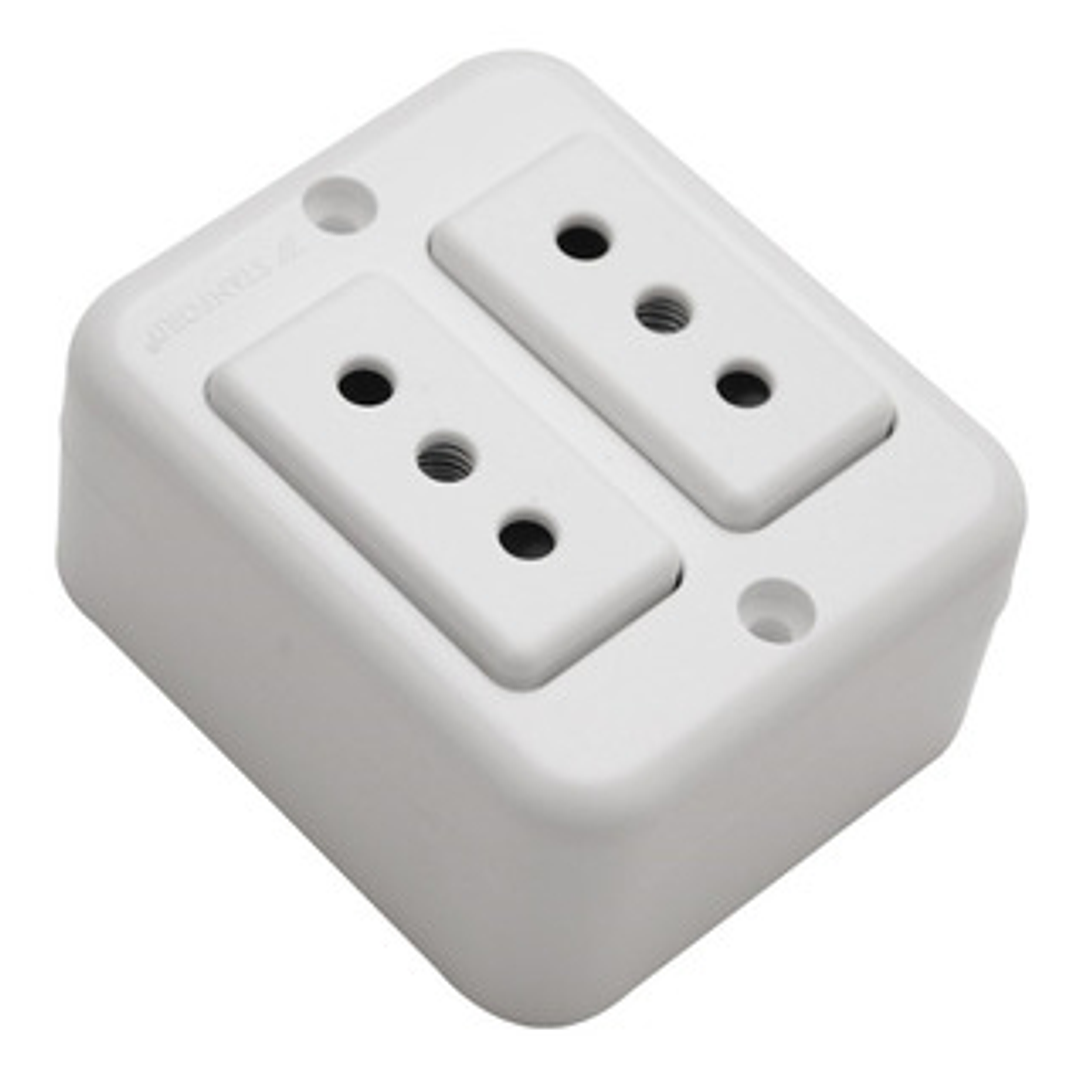 Toma Corriente Doble Sobrepuesto Castillo 1