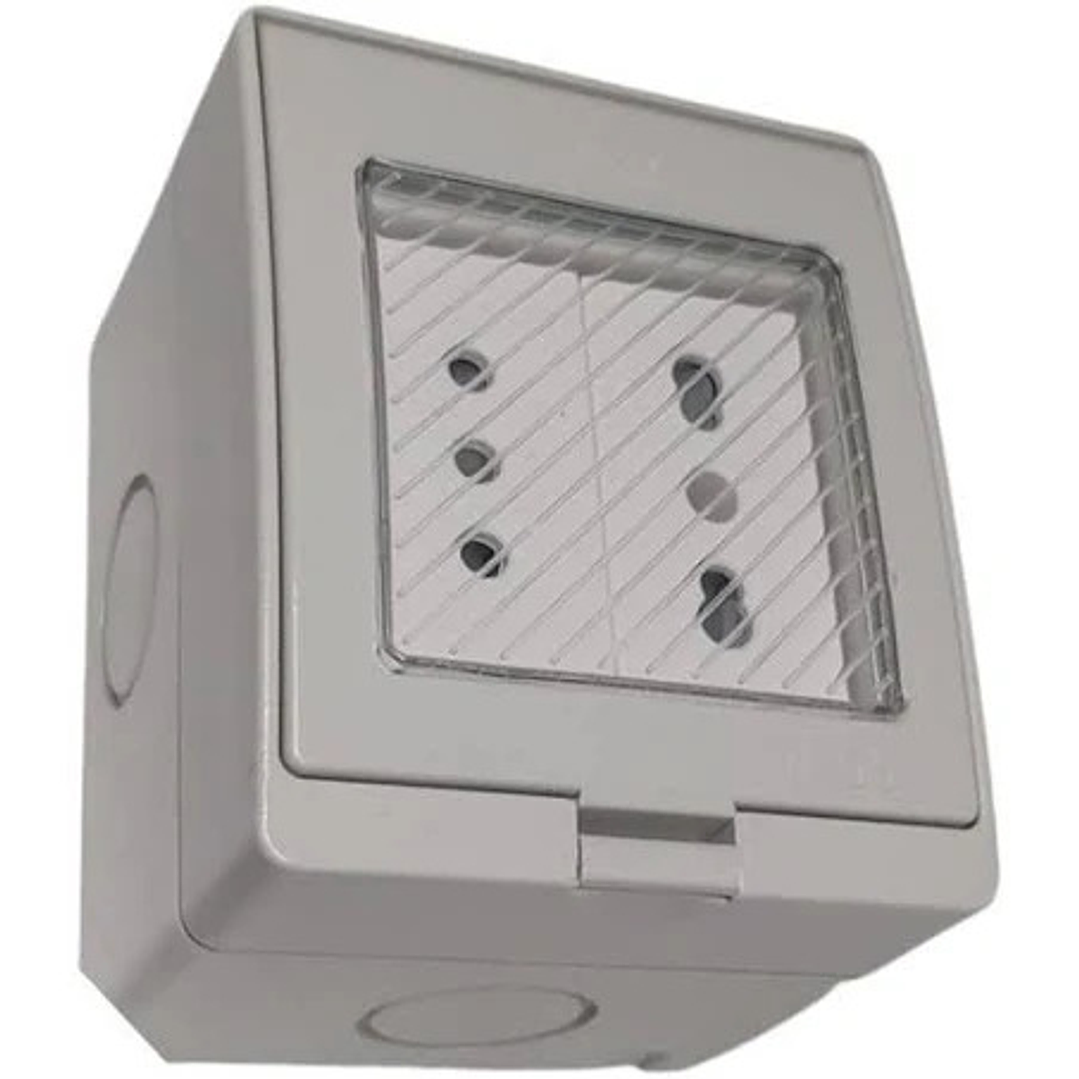 Caja Interperie Lexo Toma Corriente Doble 10a + 10/16a 1