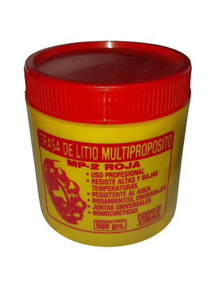 Grasa 500gr Multiproposito Litio Roja
