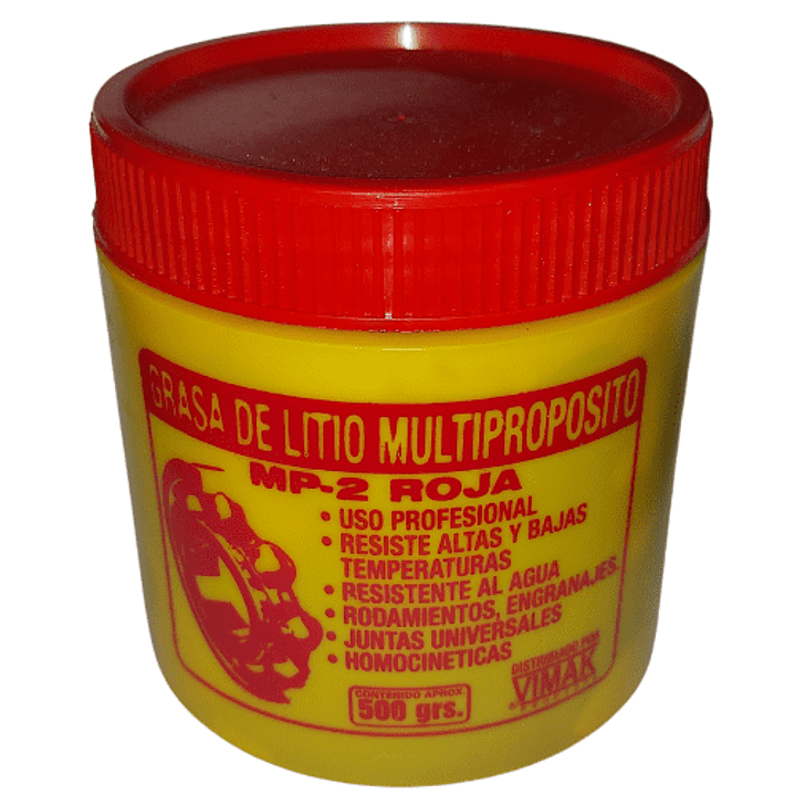 Grasa 500gr Multiproposito Litio Roja 1