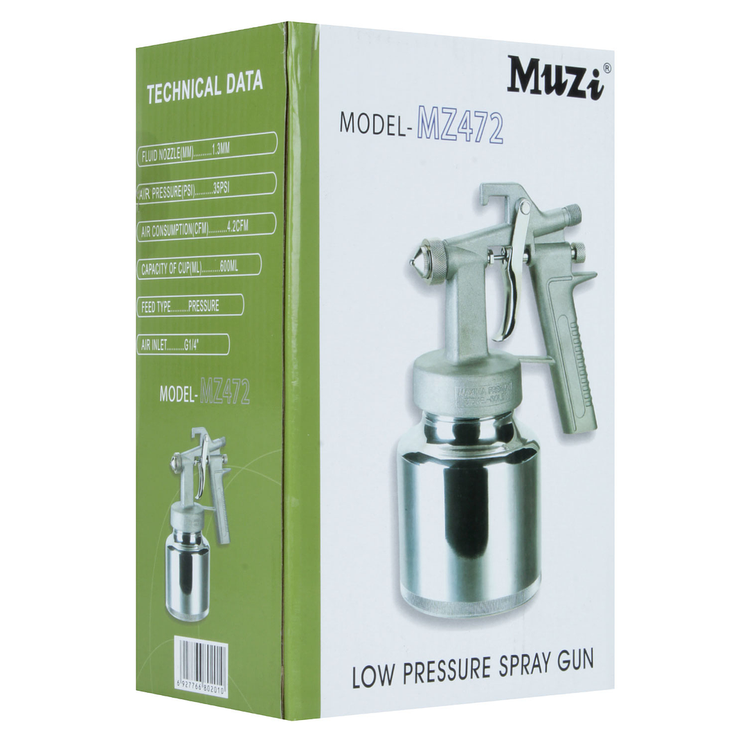 Pistola Pintar Baja Presion 0.5 Lt. Muzi Mz472 1