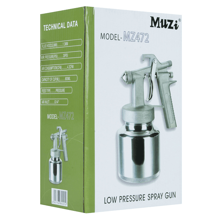 Pistola Pintar Baja Presion 0.5 Lt. Muzi Mz472 1