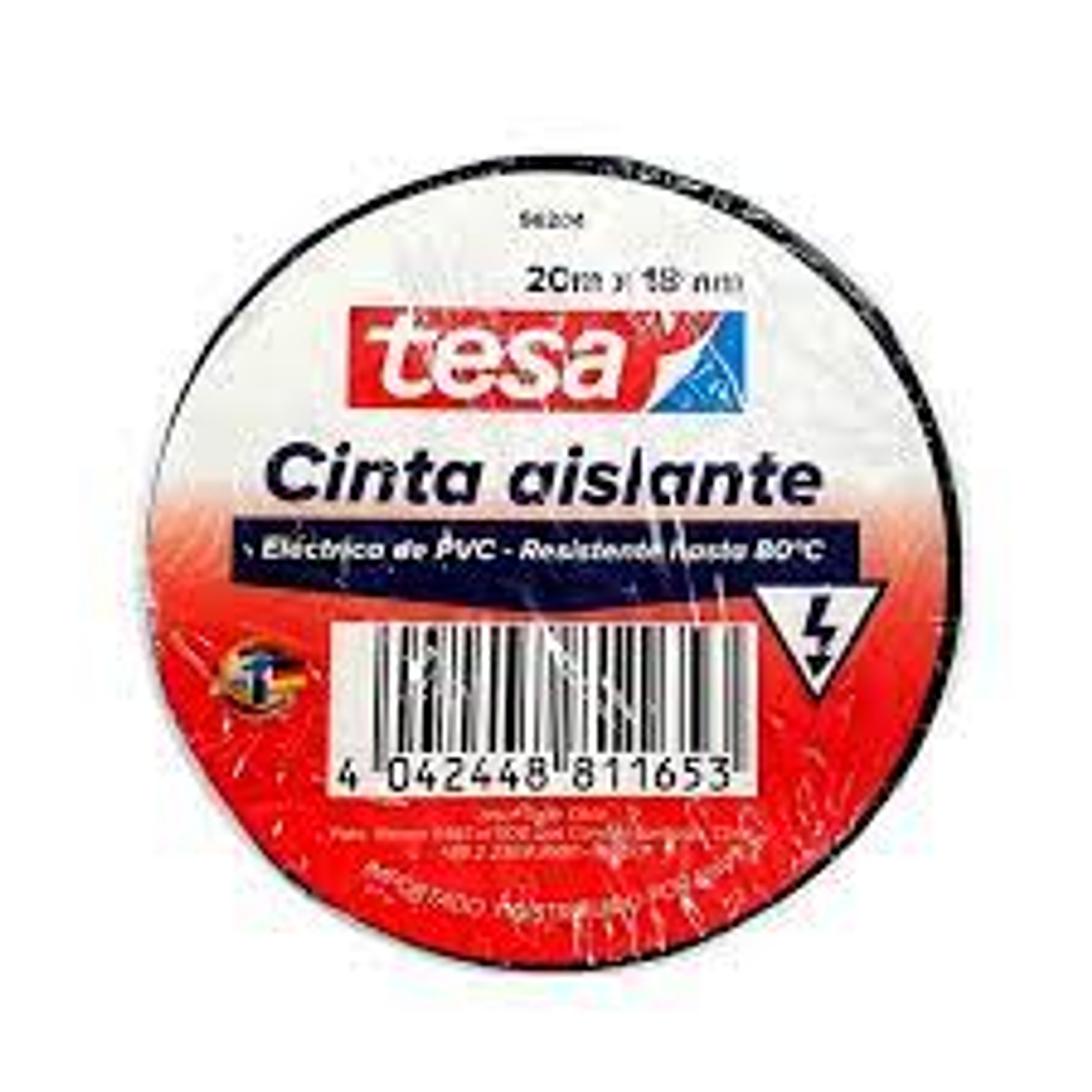 Cinta Aisladora Negra 18mmx20m Tesa Cod. 0447 1