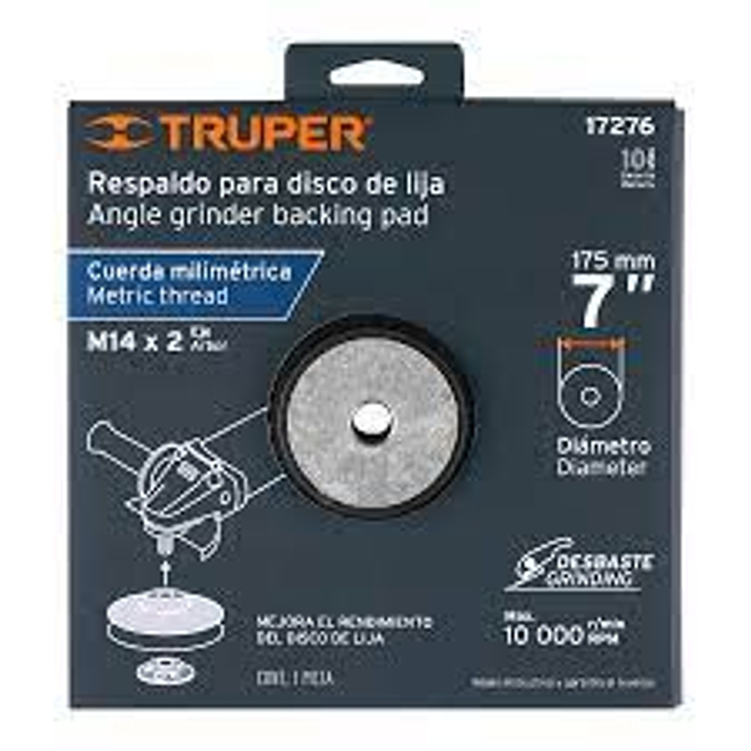 Respaldo Disco Lija Esmeril 7
