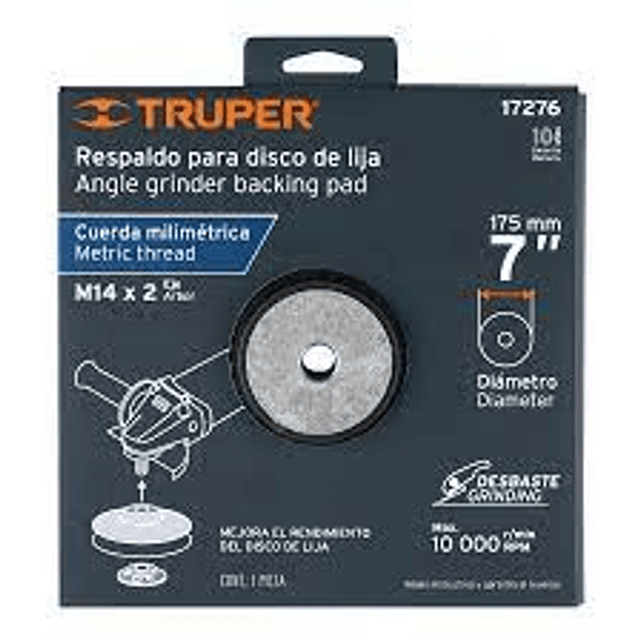 Respaldo Disco Lija Esmeril 7