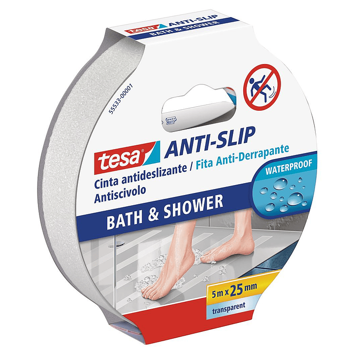 Cinta Antideslizante Baño 5 Mt Tesa 1