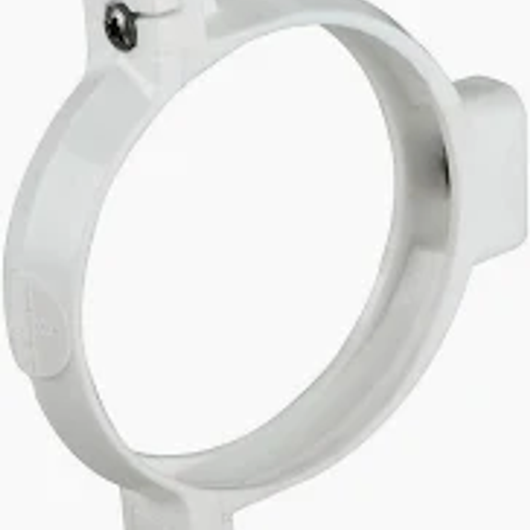 ABRAZADERA TUBO BAJADA CANALETA BLANCO 1