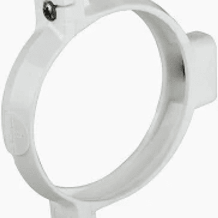ABRAZADERA TUBO BAJADA CANALETA BLANCO 1