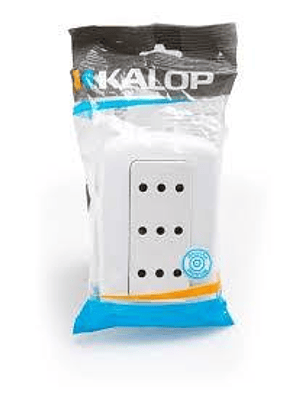 ENCHUFE TOMA CORRIENTE TRIPLE SOBREPUESTO KALOP COD. KS39673