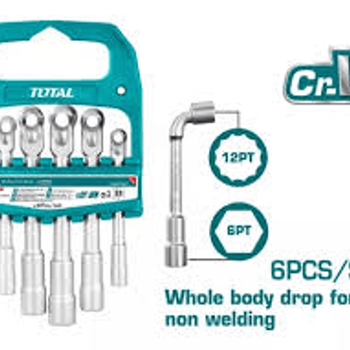 JUEGO LLAVE TUBO 6 PZAS TOTAL COD. T0601 1