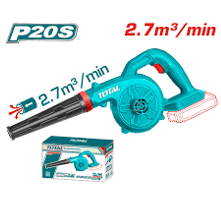 SOPLADOR DE HOJAS INALAMBRICO 20V + BATERIA + CARGADOR TOTAL COD. 200282 1