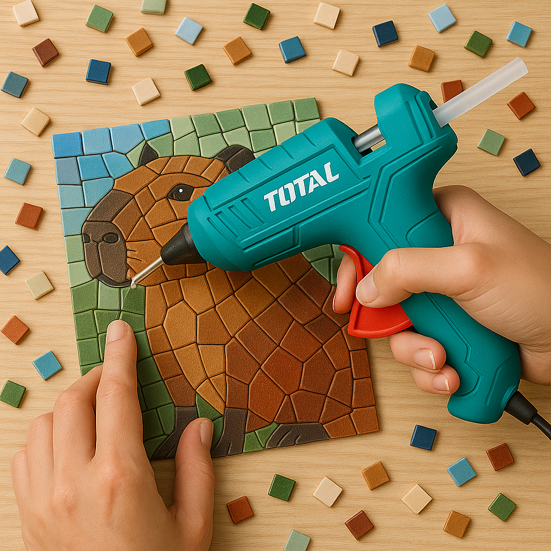 Pistola Pegar Silicona 100w Total 4