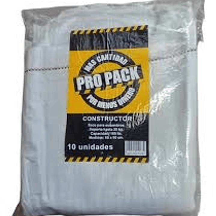 SACO ESCOMBRO PACK 10 UNIDADES 1
