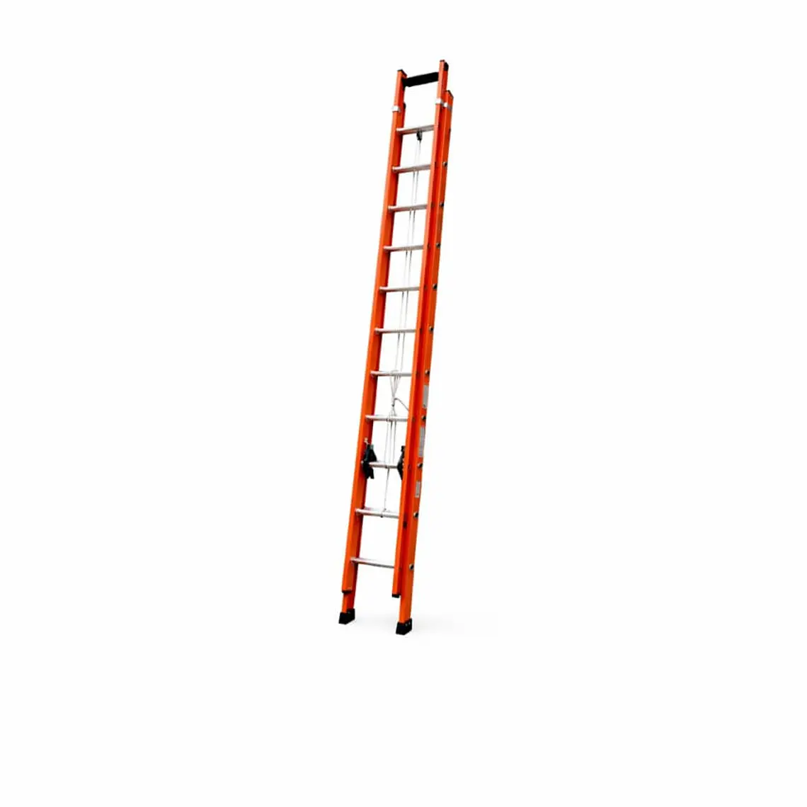 ESCALA COGUMELO FIBRA DE VIDRIO TELESCÓPICA AHUECADA EFV-19 NARANJA ZAPATA GOMA 1