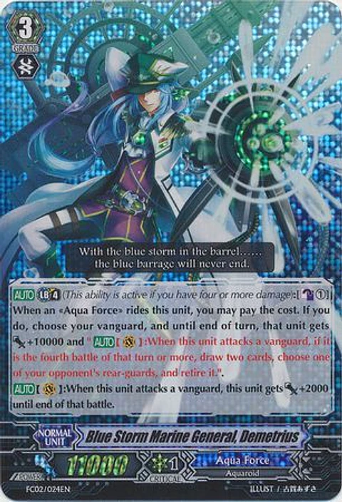 Blue Storm Marine General, Demetrius - FC02/024EN - Triple Rare (RRR)
