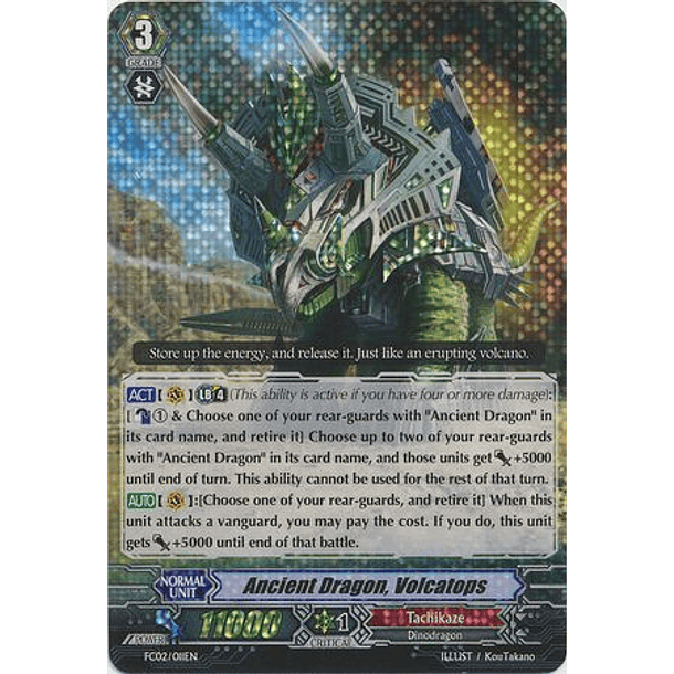 Ancient Dragon, Volcatops - FC02/011EN - Triple Rare (RRR)