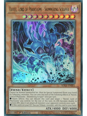 Raviel, Lord of Phantasms - Shimmering Scraper - SDSA-EN001 - Ultra Rare