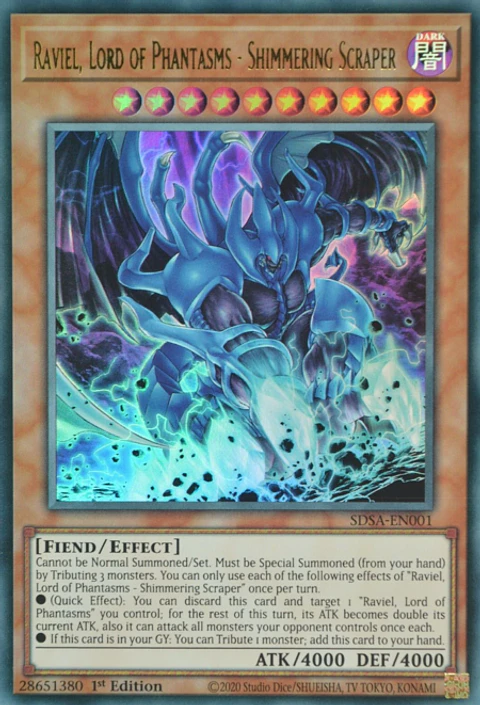 Raviel, Lord of Phantasms - Shimmering Scraper - SDSA-EN001 - Ultra Rare