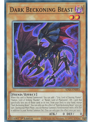 Dark Beckoning Beast - SDSA-EN003 - Common 