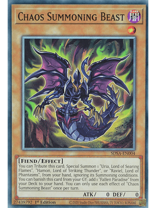 Chaos Summoning Beast - SDSA-EN004 - Common 