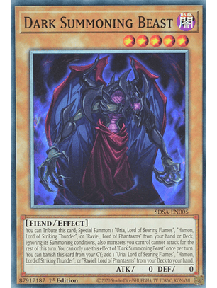 Dark Summoning Beast - SDSA-EN005 - Common 