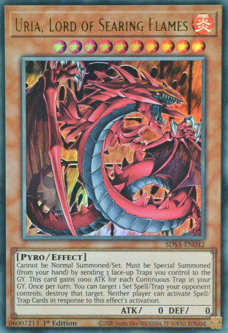Uria, Lord of Searing Flames - SDSA-EN042 - Ultra Rare 1
