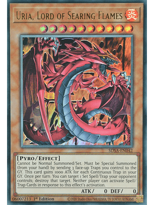 Uria, Lord of Searing Flames - SDSA-EN042 - Ultra Rare