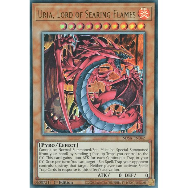Uria, Lord of Searing Flames - SDSA-EN042 - Ultra Rare