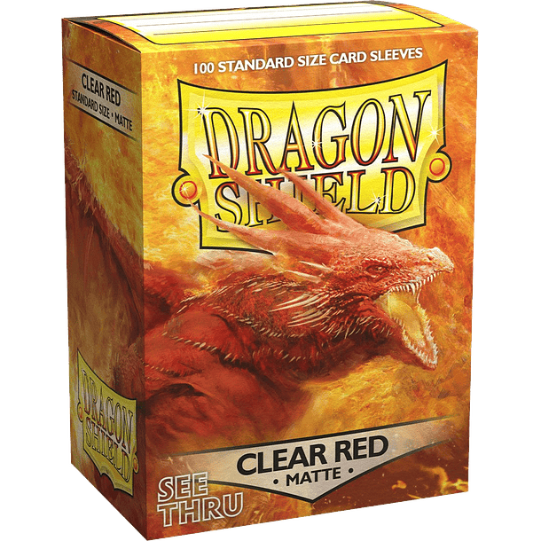 Micas Dragon Shield - Clear Red Matte 100 Standard Size (Back Order) 2