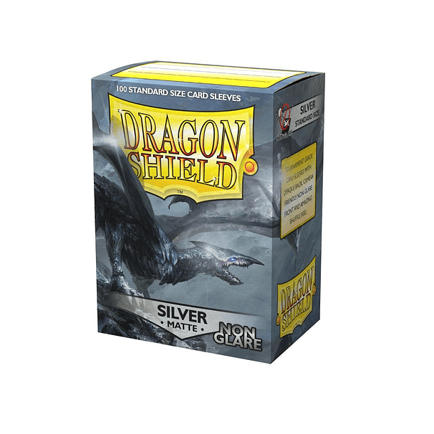 Micas Dragon Shield - Silver Matte Non-Glare 100 Standard Size (Back Order) 2