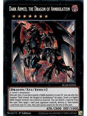 Dark Armed, the Dragon of Annihilation - BLAR-EN050 - Secret Rare