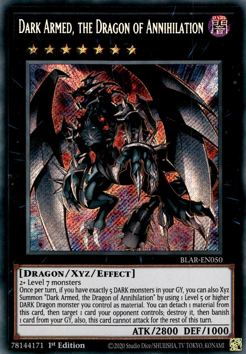 Dark Armed, the Dragon of Annihilation - BLAR-EN050 - Secret Rare