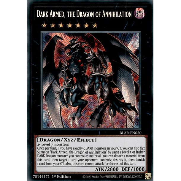 Dark Armed, the Dragon of Annihilation - BLAR-EN050 - Secret Rare