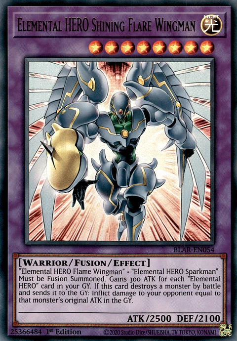 Elemental HERO Shining Flare Wingman - BLAR-EN054 - Ultra Rare 