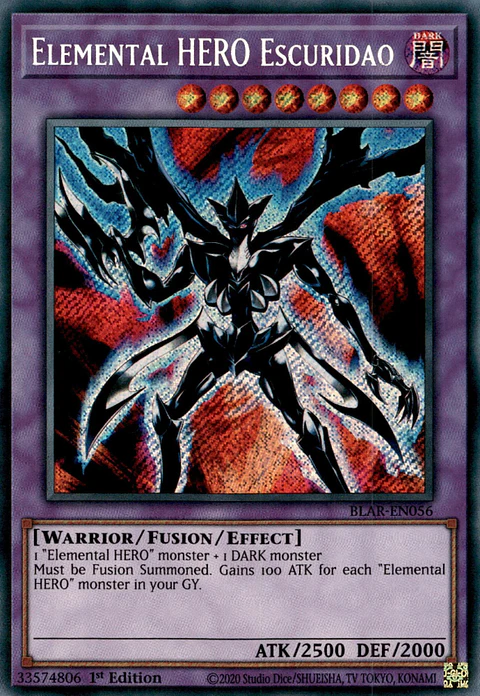 Elemental HERO Escuridao - BLAR-EN056 - Secret Rare