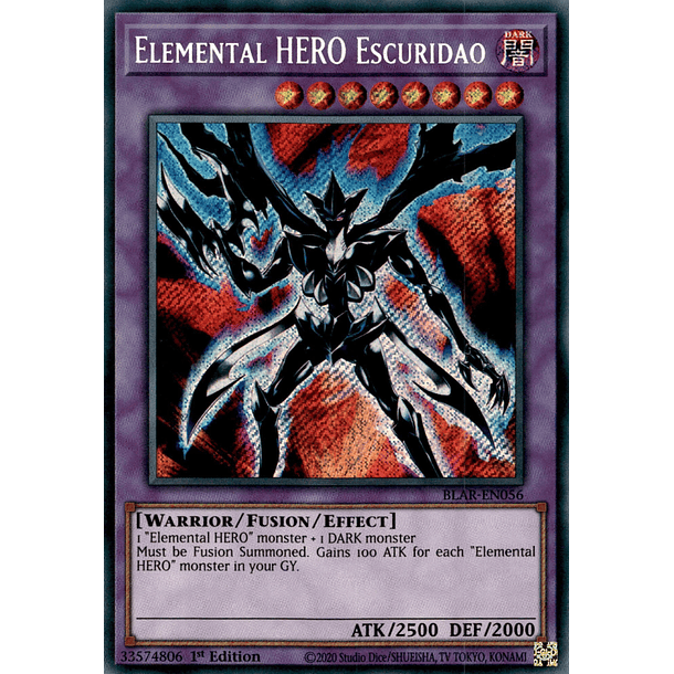 Elemental HERO Escuridao - BLAR-EN056 - Secret Rare