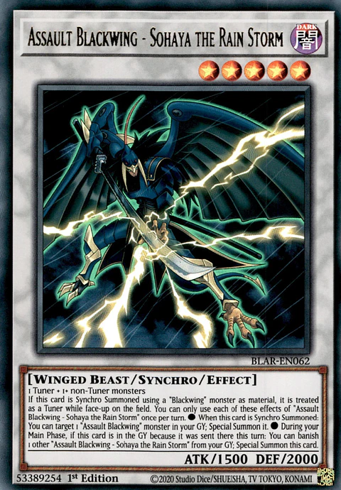 Assault Blackwing - Sohaya the Rain Storm - BLAR-EN062 - Ultra Rare