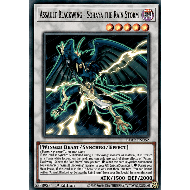 Assault Blackwing - Sohaya the Rain Storm - BLAR-EN062 - Ultra Rare