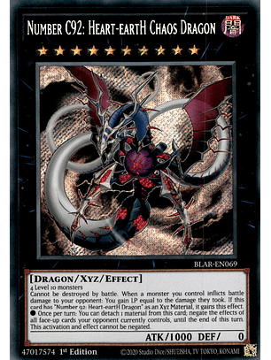 Number C92: Heart-eartH Chaos Dragon - BLAR-EN069 - Secret Rare