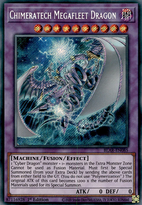Chimeratech Megafleet Dragon - BLAR-EN085 - Secret Rare