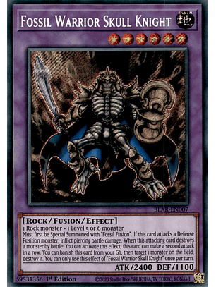 Fossil Warrior Skull Knight - BLAR-EN007 - Secret Rare